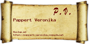 Pappert Veronika névjegykártya
